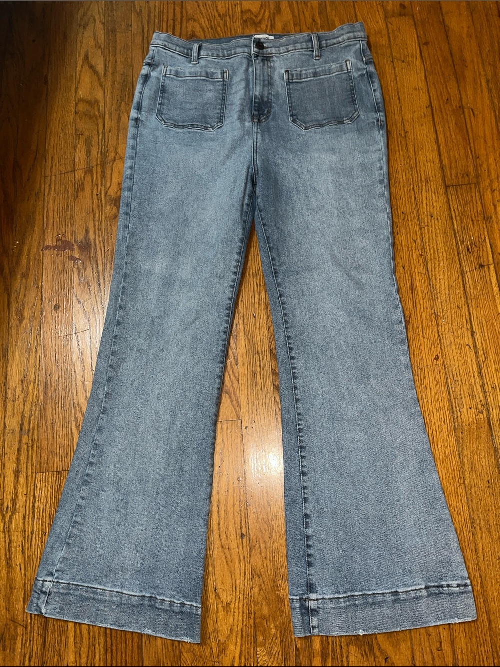 Kensie Vintage Luxe The Savannah High Rise Flare Denim Blue Jeans Size 32 - Picture 6 of 10